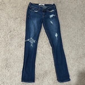 Tall, Hollister Dark Blue Distressed Jeans